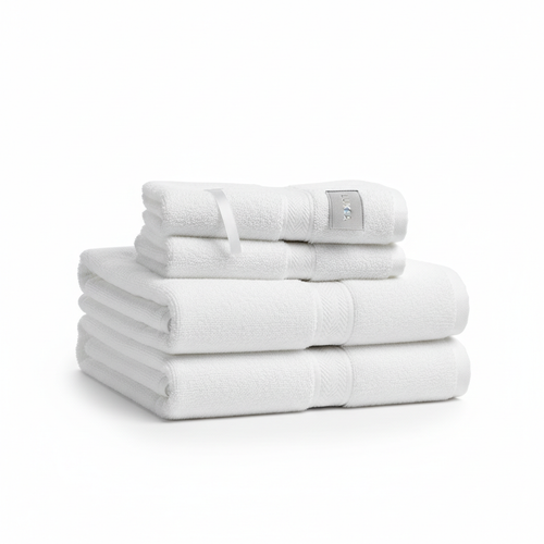 Premium White Cotton Bath Towels